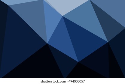 Dark blue polygonal illustration, which consist of triangles. Geometric background in Origami style with gradient. Triangular design for your business.