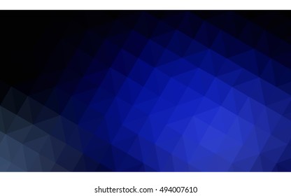 Dark blue polygonal illustration, which consist of triangles. Geometric background in Origami style with gradient. Triangular design for your business.