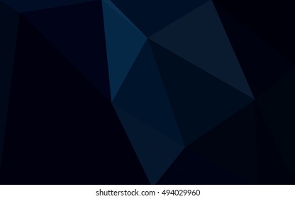 Dark blue polygonal illustration, which consist of triangles. Geometric background in Origami style with gradient. Triangular design for your business.
