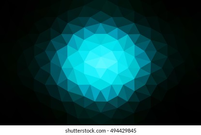 Dark blue polygonal illustration, which consist of triangles. Geometric background in Origami style with gradient. Triangular design for your business.