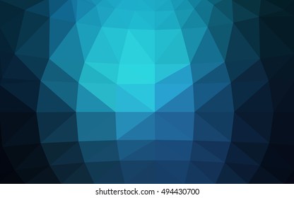 Dark blue polygonal illustration, which consist of triangles. Triangular design for your business. Creative geometric background in Origami style with gradient.