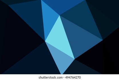 Dark blue polygonal illustration, which consist of triangles. Geometric background in Origami style with gradient. Triangular design for your business.