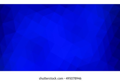 Dark blue polygonal illustration, which consist of triangles. Geometric background in Origami style with gradient. Triangular design for your business.