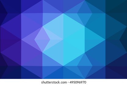 Dark blue polygonal illustration, which consist of triangles. Geometric background in Origami style with gradient. Triangular design for your business.