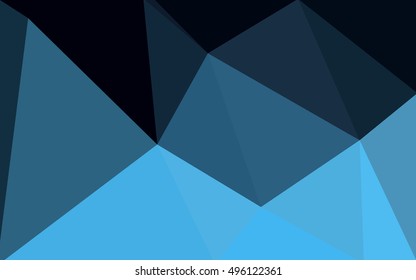 Dark blue polygonal illustration, which consist of triangles. Geometric background in Origami style with gradient. Triangular design for your business.