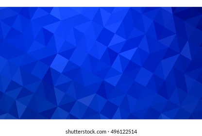 Dark blue polygonal illustration, which consist of triangles. Geometric background in Origami style with gradient. Triangular design for your business.