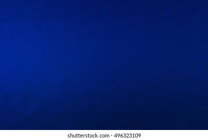 Dark blue polygonal illustration, which consist of triangles. Geometric background in Origami style with gradient. Triangular design for your business.