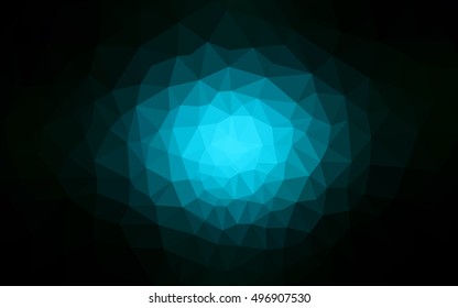 Dark blue polygonal illustration, which consist of triangles. Geometric background in Origami style with gradient. Triangular design for your business.