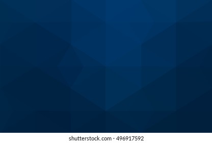 Dark blue polygonal illustration, which consist of triangles. Geometric background in Origami style with gradient. Triangular design for your business.