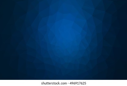 Dark blue polygonal illustration, which consist of triangles. Geometric background in Origami style with gradient. Triangular design for your business.