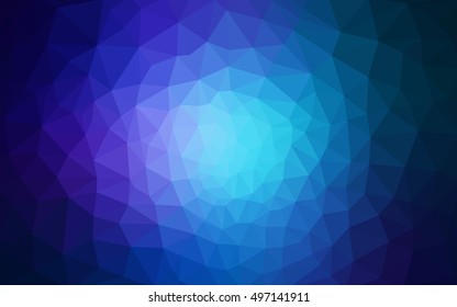 Dark blue polygonal illustration, which consist of triangles. Geometric background in Origami style with gradient. Triangular design for your business.