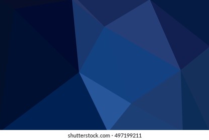 Dark blue polygonal illustration, which consist of triangles. Geometric background in Origami style with gradient. Triangular design for your business.