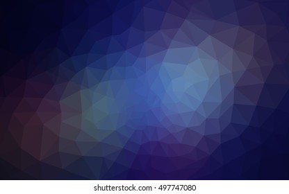 Dark blue polygonal illustration, which consist of triangles. Geometric background in Origami style with gradient. Triangular design for your business.