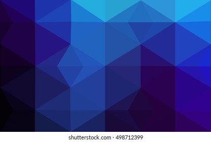 Dark blue polygonal illustration, which consist of triangles. Geometric background in Origami style with gradient. Triangular design for your business.