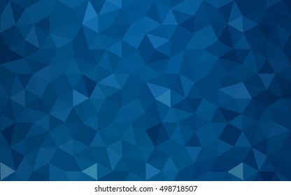 Dark blue polygonal illustration, which consist of triangles. Geometric background in Origami style with gradient. Triangular design for your business.