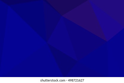 Dark blue polygonal illustration, which consist of triangles. Geometric background in Origami style with gradient. Triangular design for your business.