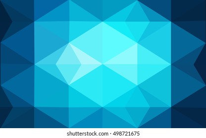 Dark blue polygonal illustration, which consist of triangles. Geometric background in Origami style with gradient. Triangular design for your business.