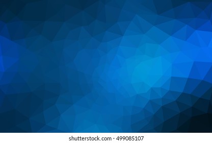 Dark blue polygonal illustration, which consist of triangles. Geometric background in Origami style with gradient. Triangular design for your business.