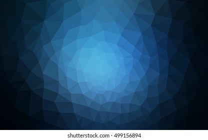 Dark blue polygonal illustration, which consist of triangles. Geometric background in Origami style with gradient. Triangular design for your business.