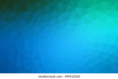 Dark blue polygonal illustration, which consist of triangles. Geometric background in Origami style with gradient. Triangular design for your business.
