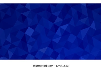Dark blue polygonal illustration, which consist of triangles. Geometric background in Origami style with gradient. Triangular design for your business.