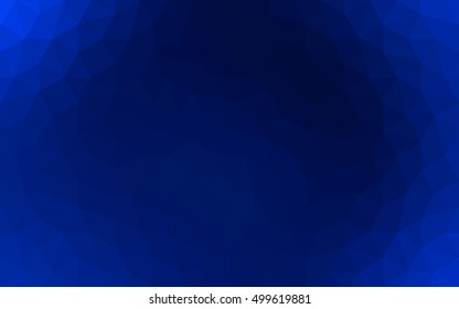 Dark blue polygonal illustration, which consist of triangles. Geometric background in Origami style with gradient. Triangular design for your business.