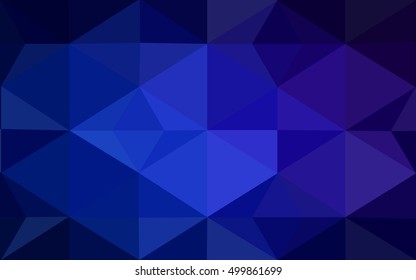 Dark blue polygonal illustration, which consist of triangles. Geometric background in Origami style with gradient. Triangular design for your business.