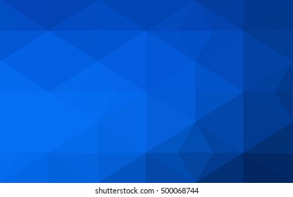 Dark blue polygonal illustration, which consist of triangles. Geometric background in Origami style with gradient. Triangular design for your business.