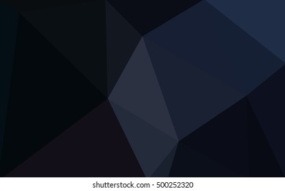 Dark blue polygonal illustration, which consist of triangles. Geometric background in Origami style with gradient. Triangular design for your business.