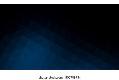 Dark blue polygonal illustration, which consist of triangles. Geometric background in Origami style with gradient. Triangular design for your business.