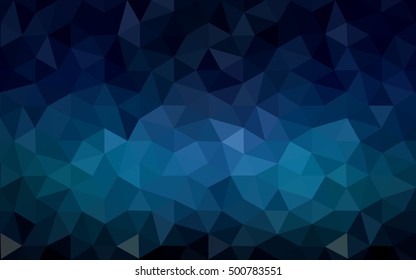 Dark blue polygonal illustration, which consist of triangles. Geometric background in Origami style with gradient. Triangular design for your business.