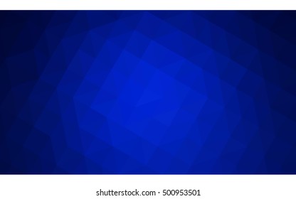 Dark blue polygonal illustration, which consist of triangles. Geometric background in Origami style with gradient. Triangular design for your business.
