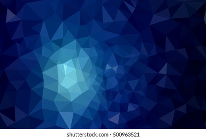 Dark blue polygonal illustration, which consist of triangles. Geometric background in Origami style with gradient. Triangular design for your business.