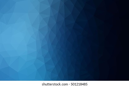 Dark blue polygonal illustration, which consist of triangles. Geometric background in Origami style with gradient. Triangular design for your business.