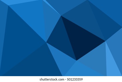 Dark blue polygonal illustration, which consist of triangles. Geometric background in Origami style with gradient. Triangular design for your business.