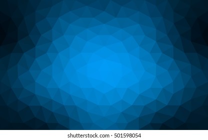 Dark blue polygonal illustration, which consist of triangles. Geometric background in Origami style with gradient. Triangular design for your business.