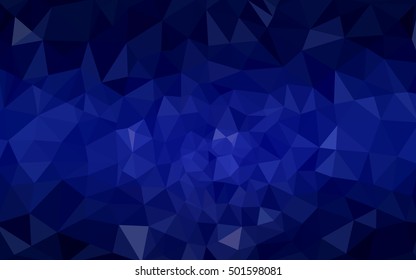 Dark blue polygonal illustration, which consist of triangles. Geometric background in Origami style with gradient. Triangular design for your business.