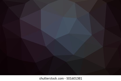 Dark blue polygonal illustration, which consist of triangles. Triangular design for your business. Creative geometric background in Origami style with gradient.