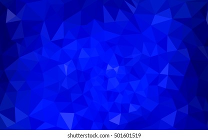 Dark blue polygonal illustration, which consist of triangles. Geometric background in Origami style with gradient. Triangular design for your business.