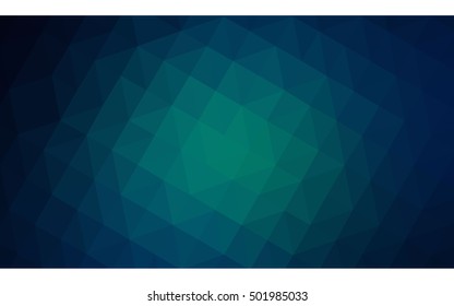 Dark blue polygonal illustration, which consist of triangles. Geometric background in Origami style with gradient. Triangular design for your business.