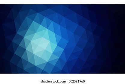 Dark blue polygonal illustration, which consist of triangles. Geometric background in Origami style with gradient. Triangular design for your business.