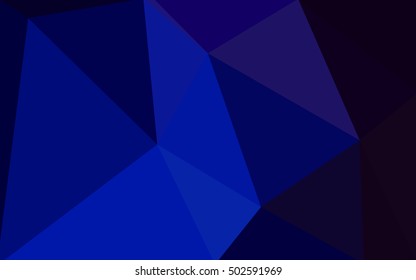 Dark blue polygonal illustration, which consist of triangles. Geometric background in Origami style with gradient. Triangular design for your business.