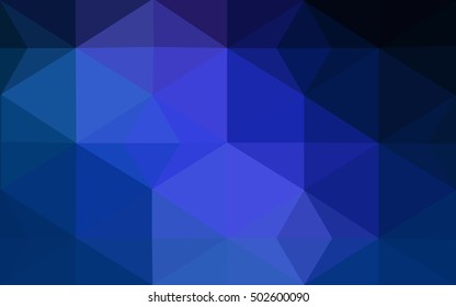 Dark blue polygonal illustration, which consist of triangles. Geometric background in Origami style with gradient. Triangular design for your business.
