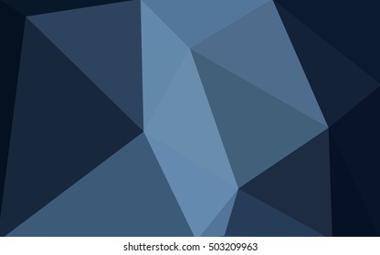 Dark blue polygonal illustration, which consist of triangles. Geometric background in Origami style with gradient. Triangular design for your business.