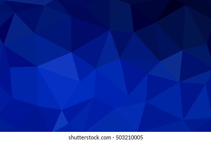 Dark blue polygonal illustration, which consist of triangles. Triangular design for your business. Creative geometric background in Origami style with gradient.