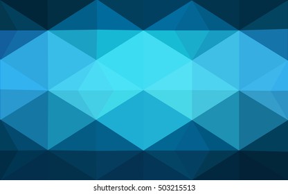 Dark blue polygonal illustration, which consist of triangles. Geometric background in Origami style with gradient. Triangular design for your business.