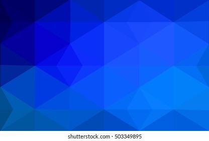 Dark blue polygonal illustration, which consist of triangles. Geometric background in Origami style with gradient. Triangular design for your business.