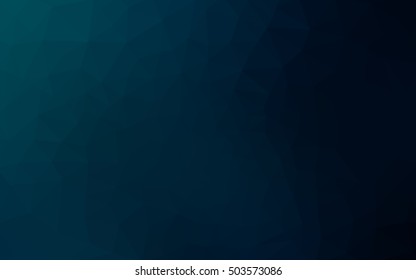 Dark blue polygonal illustration, which consist of triangles. Geometric background in Origami style with gradient. Triangular design for your business.