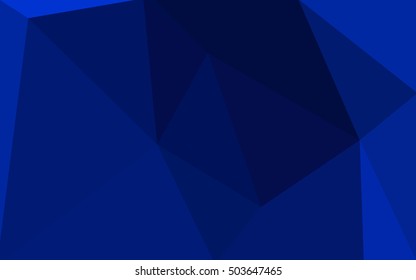 Dark blue polygonal illustration, which consist of triangles. Geometric background in Origami style with gradient. Triangular design for your business.