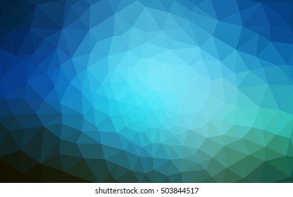 Dark blue polygonal illustration, which consist of triangles. Geometric background in Origami style with gradient. Triangular design for your business.